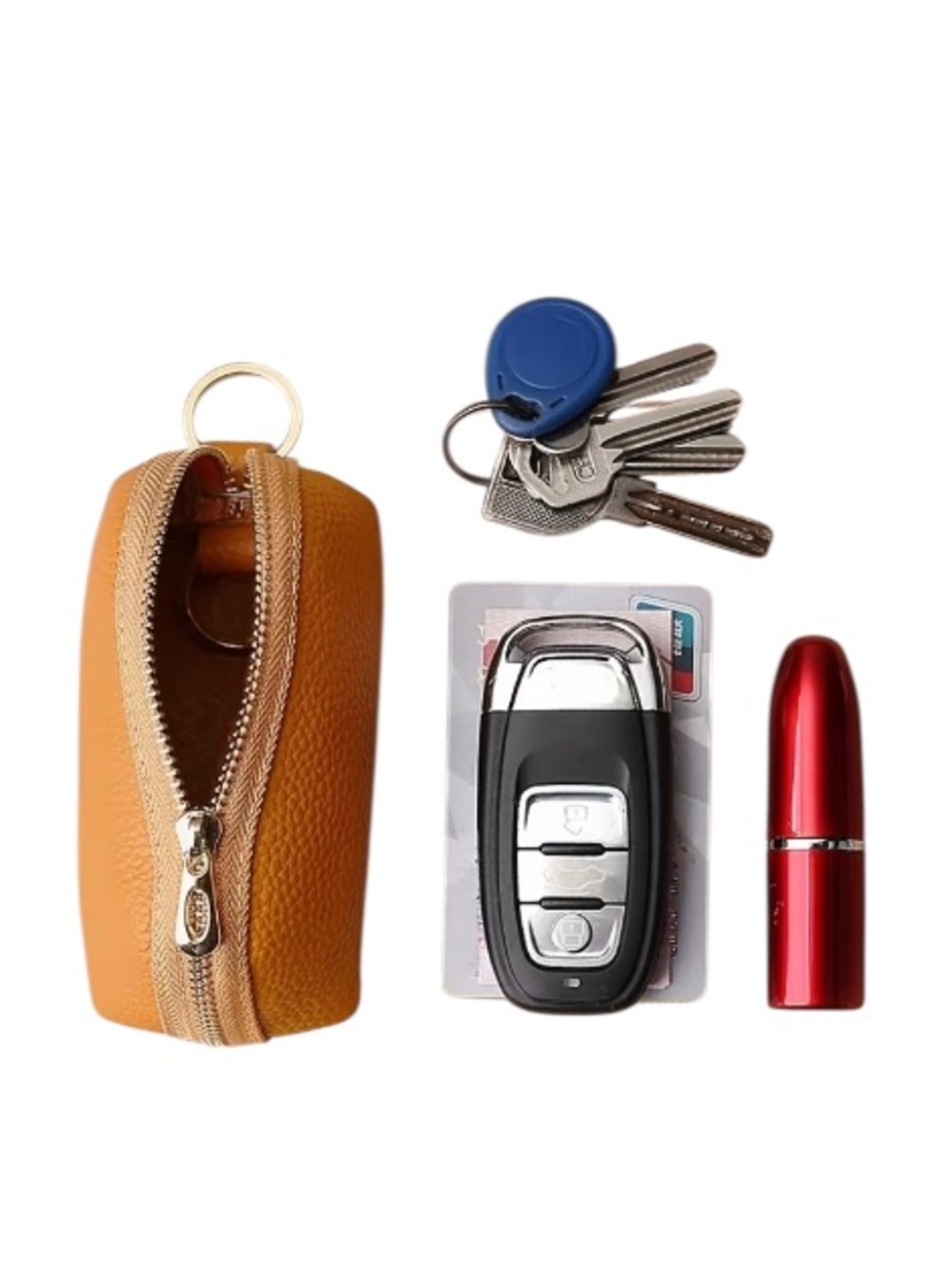 Mini essential Pebbled Key Pouch. - Picture 4 of 4